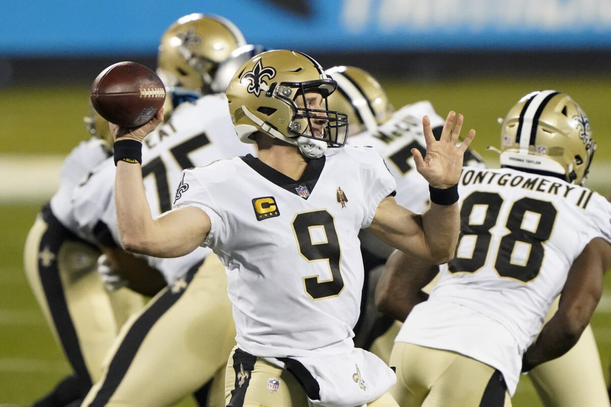 Drew Brees says he doesn’t throw with his right arm anymore
