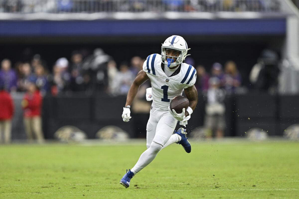 Colts’ Josh Downs (knee) ruled out vs. Panthers