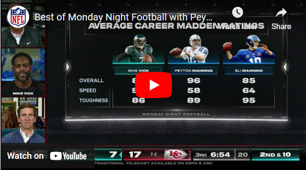 WATCH: Best moments from the ‘ManningCast’ in Week 11