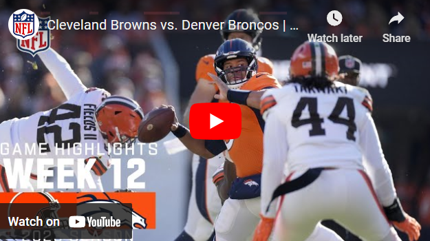 WATCH: Highlights from Broncos’ 29-12 win over Browns