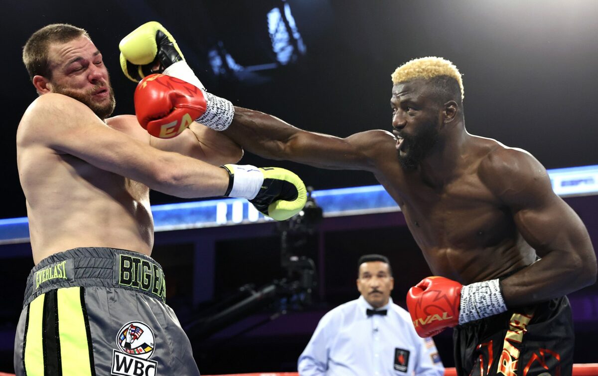 Efe Ajagba dominates, takes out Joseph Goodall in fourth round