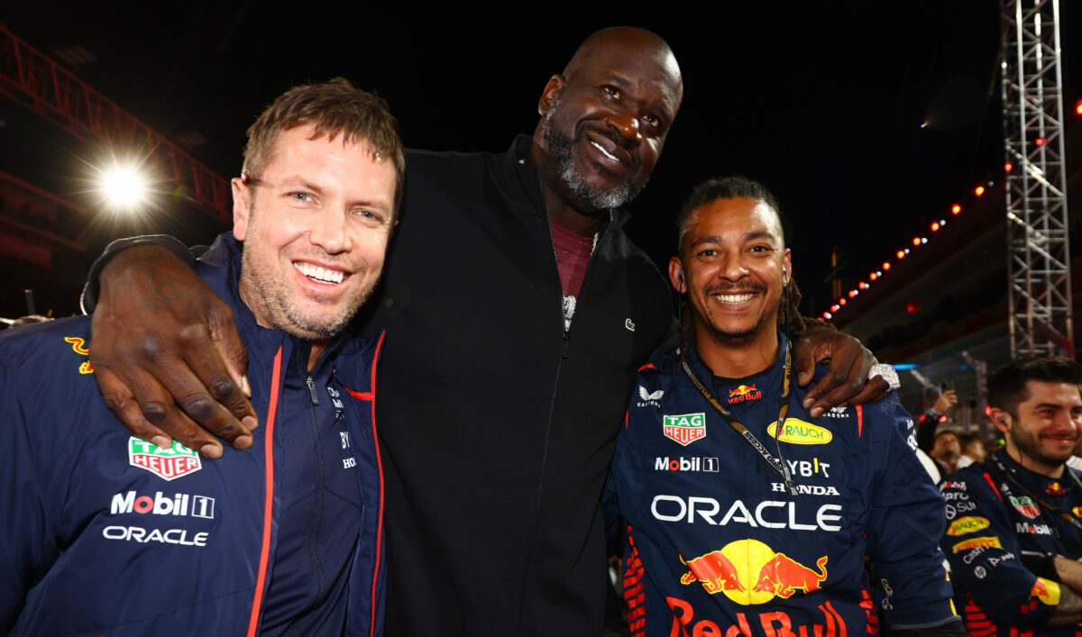 11 celebrities who attended the F1 Las Vegas Grand Prix, from Shaq to Rihanna