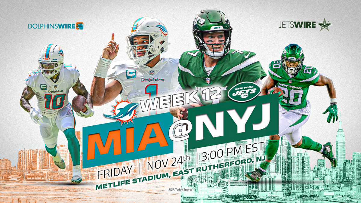 Jets vs. Dolphins live stream, time, viewing info for Week 12