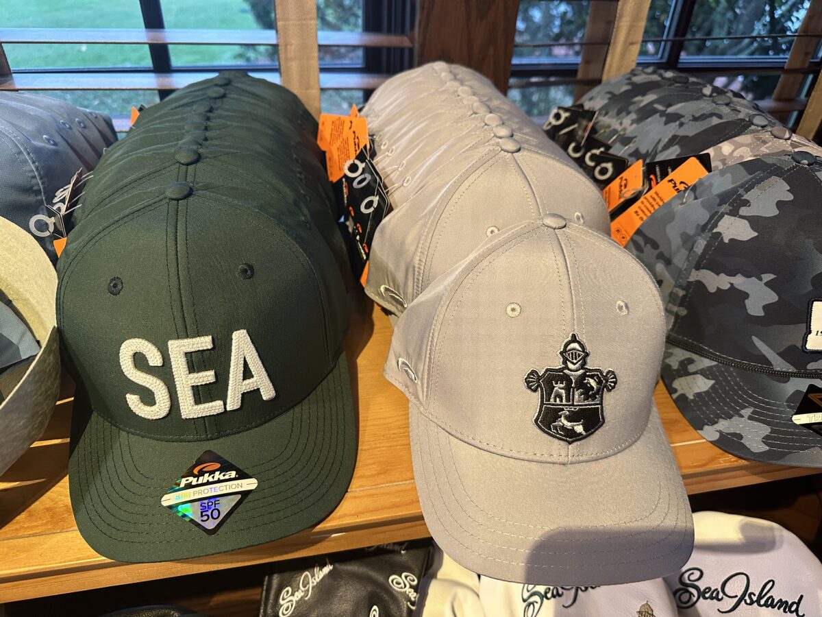 Check out the merchandise at Sea Island Resort and RSM Classic, including a strong head cover game
