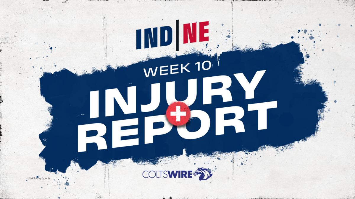 Colts vs. Patriots: Updated injury report for Week 10
