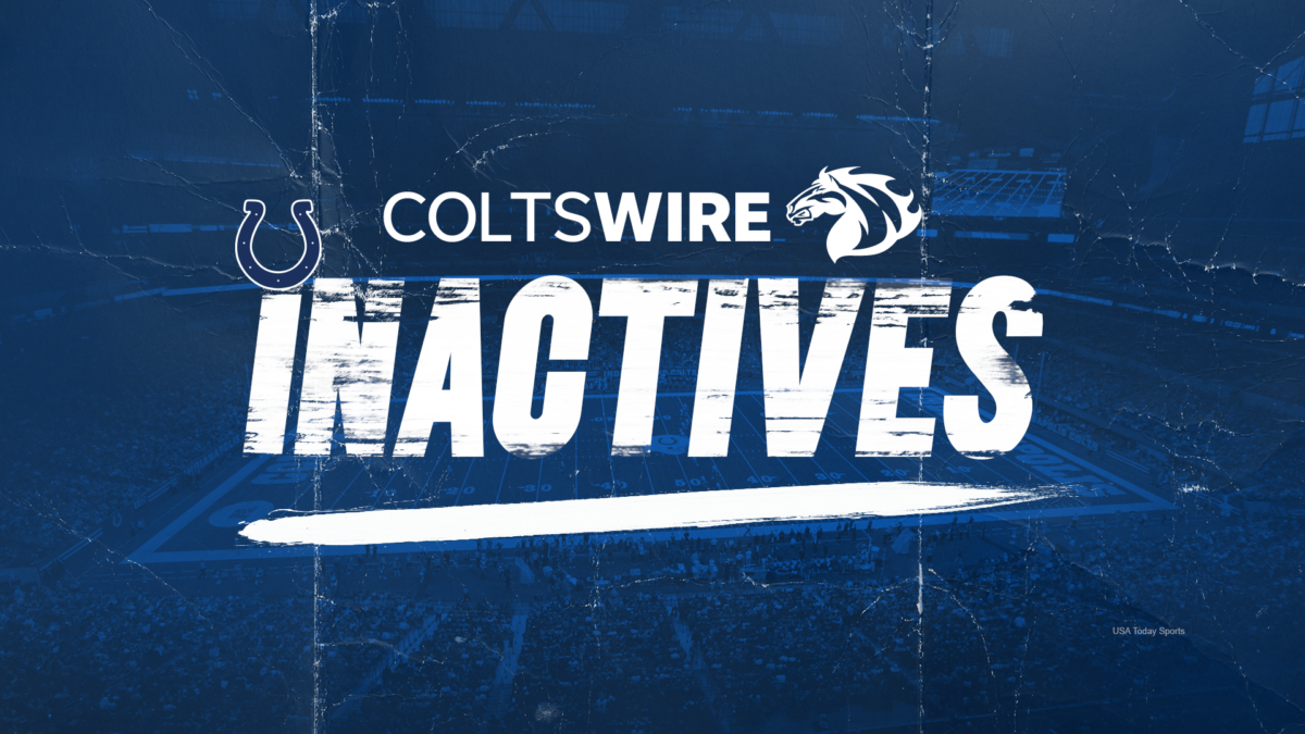 Colts vs. Buccaneers: Inactive players for Week 12