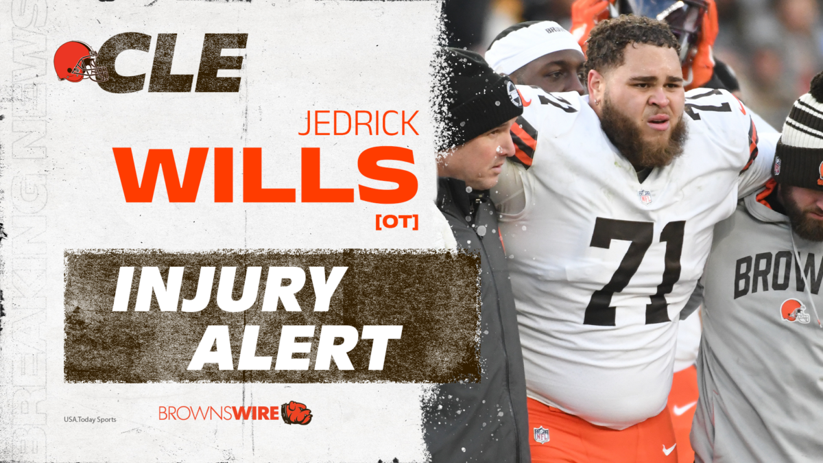Browns lose Jedrick Wills Jr. vs. Cardinals with knee injury; questionable to return