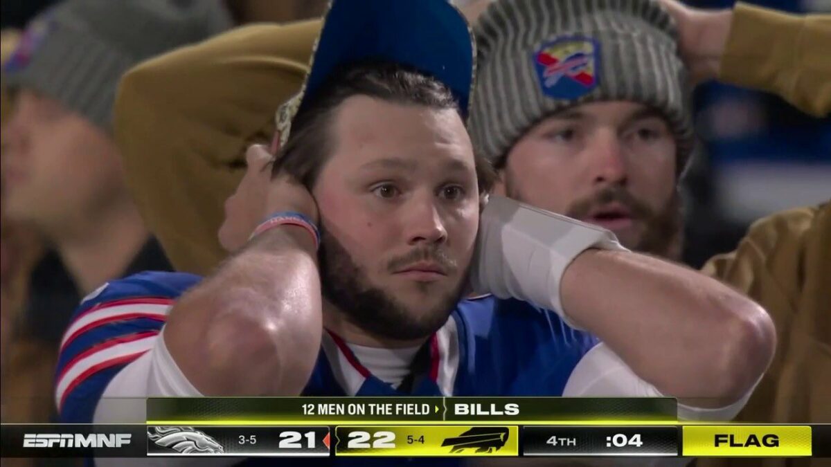 Josh Allen was in total shock after the Bills’ catastrophic penalty on missed Broncos FG