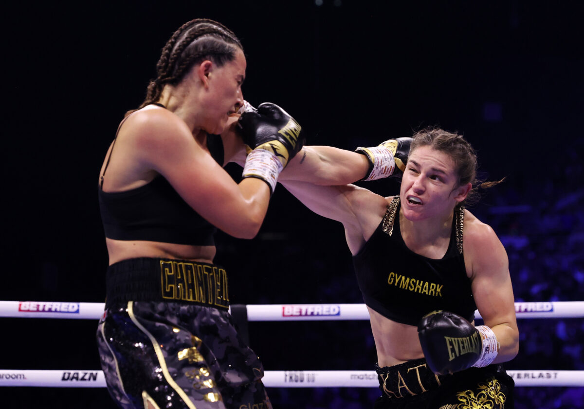 Katie Taylor turns tables on Chantelle Cameron to become undisputed at 140