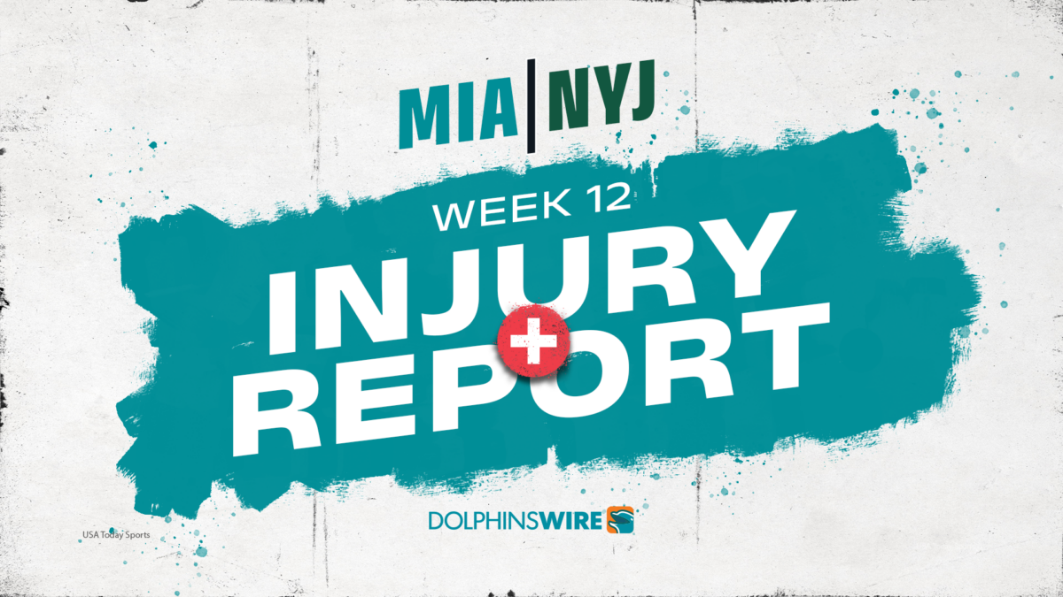 1 doubtful, 11 questionable for Dolphins Week 12 matchup with Jets