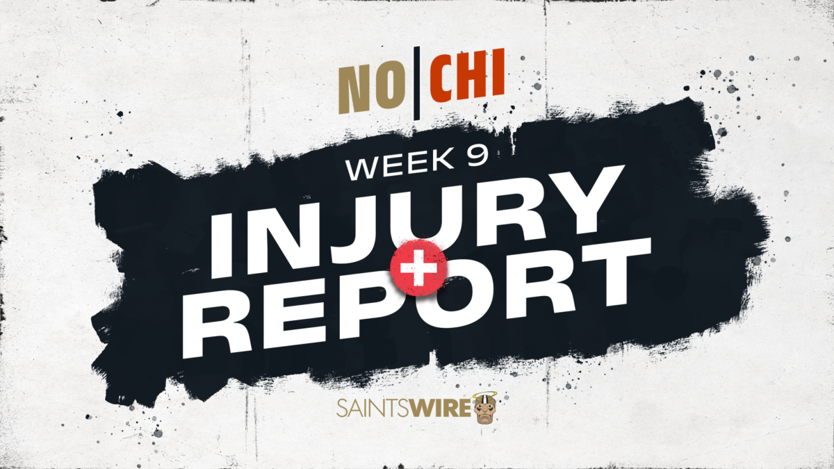 Just two Saints players miss practice on first injury report vs. Bears