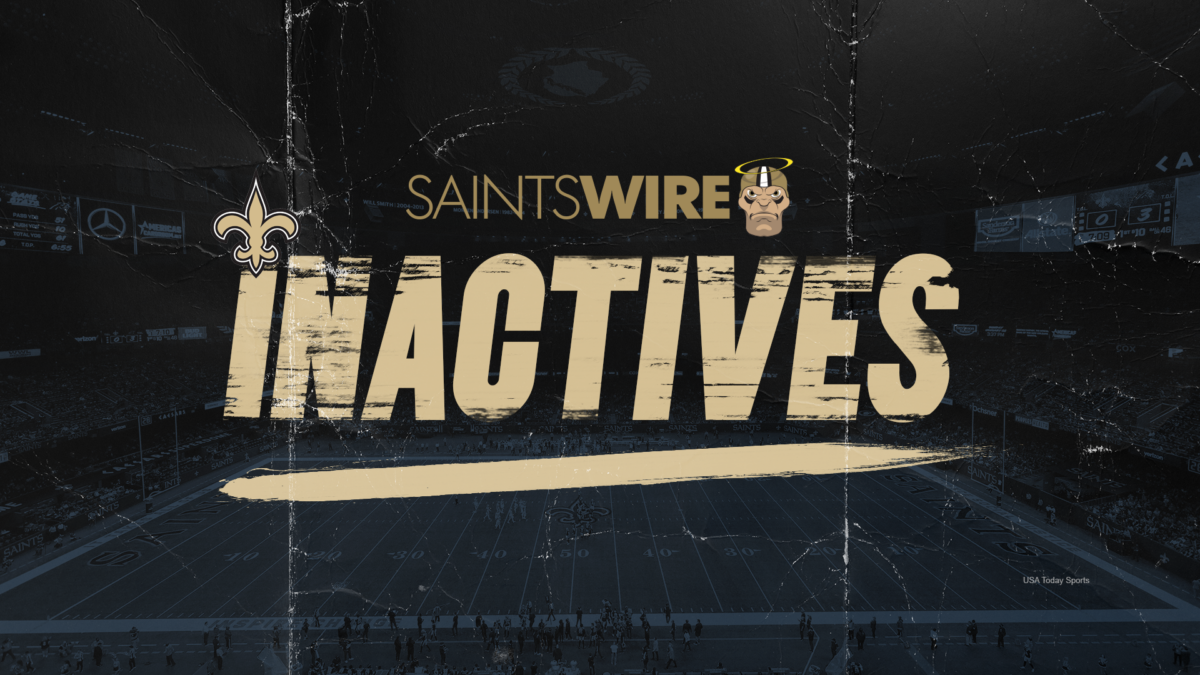 Saints announce inactive players for Week 10 vs. Vikings