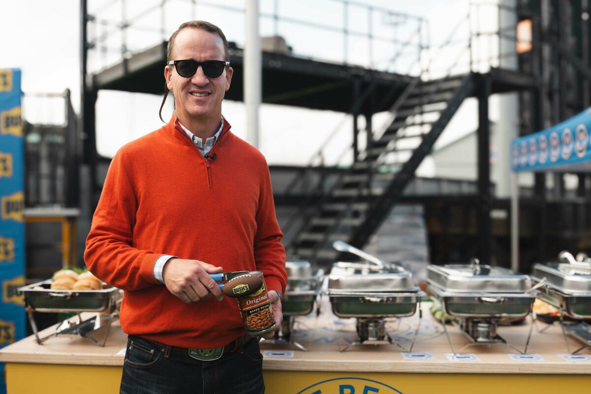 Peyton Manning is giving away free talking can openers for Bush’s Beans