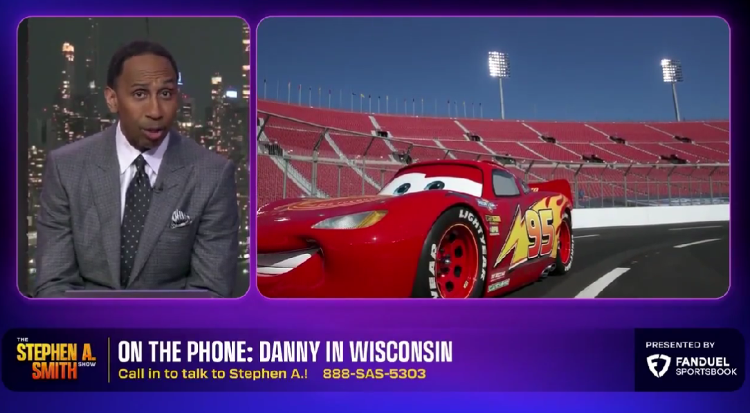Stephen A. Smith had a hysterical fake argument with a caller over Lightning McQueen from Cars