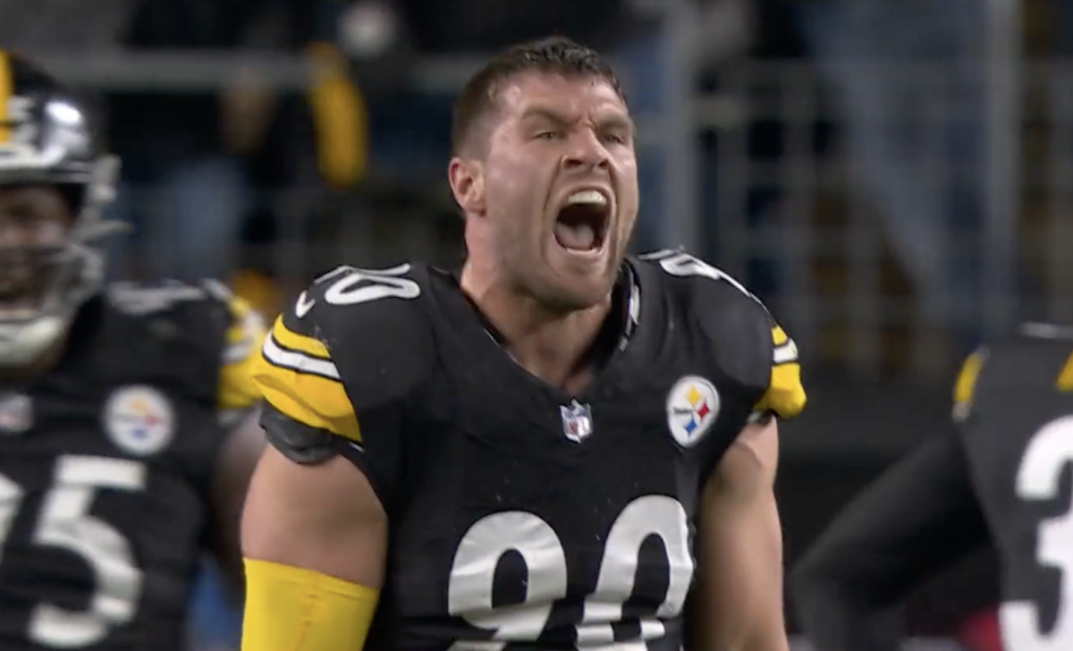 T.J. Watt lost his helmet during play and still furiously pursued Will Levis anyway