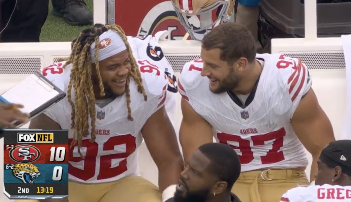 Nick Bosa and Chase Young laughed about getting a combined sack together in their 49ers reunion
