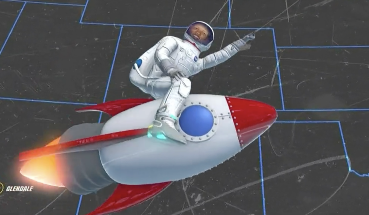 Fox had cartoon astronaut Josh Dobbs rocket through NFL cities in a delightfully weird graphic