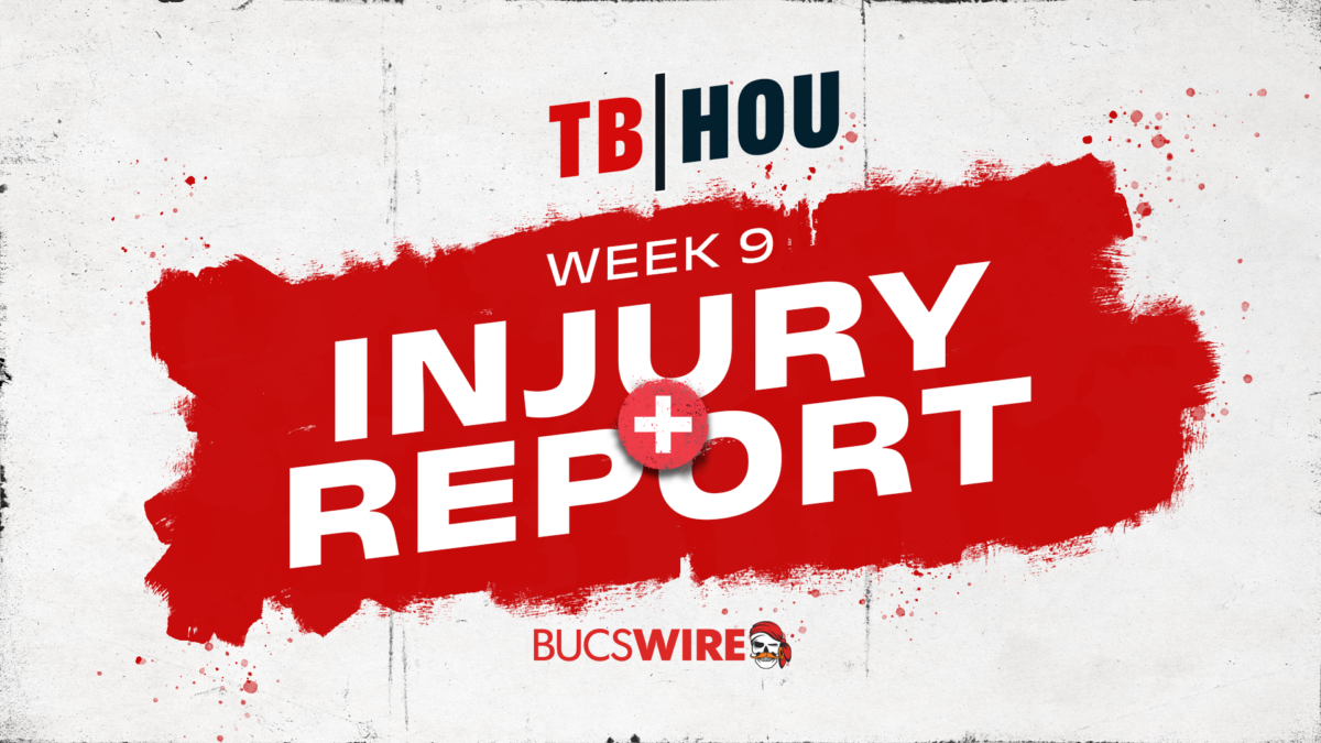 Final Week 9 Injury Report: Two Bucs players ruled out