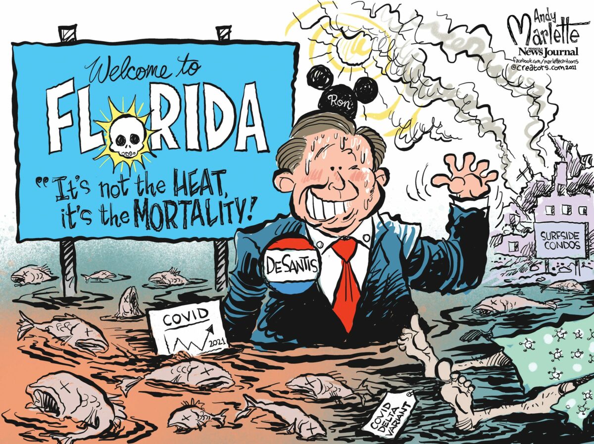 The best of Florida governor Ron DeSantis in political cartoons