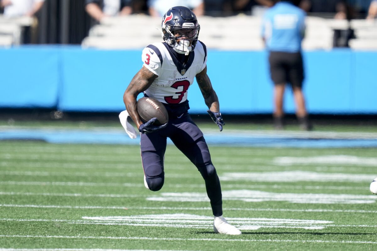 EXCLUSIVE: Texans’ Tank Dell reveals his ‘receiver talk’ with former Panthers WR Steve Smith