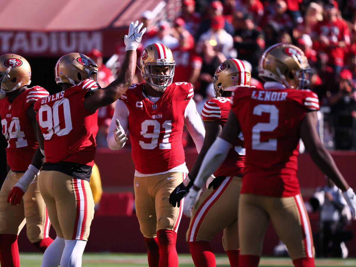 Watch: 49ers pass rush making early impact with sacks on third down vs. Trevor Lawerence