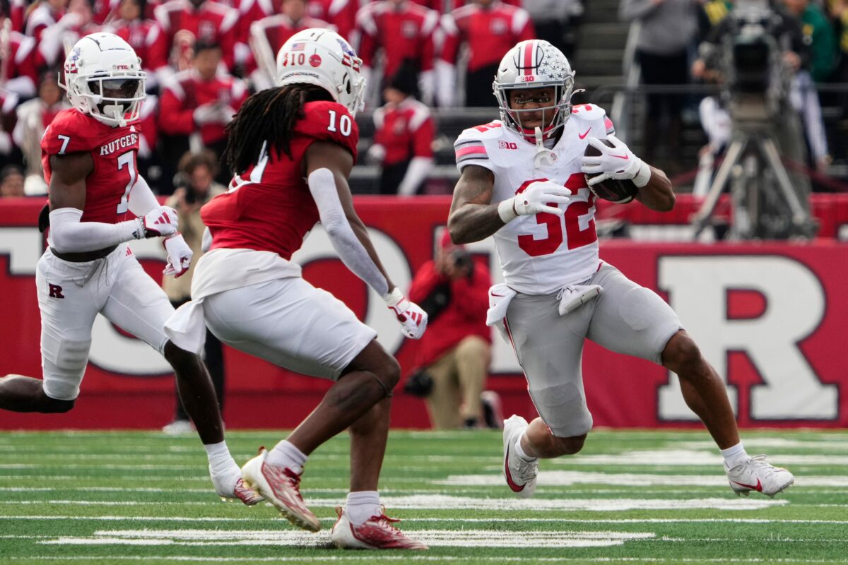 Social media reacts to Ohio State RB TreVeyon Henderson’s Touchdown vs. Rutgers