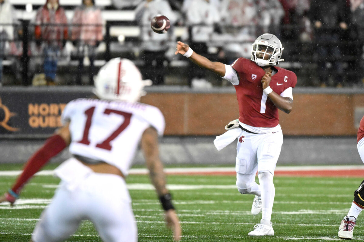 Cam Ward with spectacular pass play for Washington State