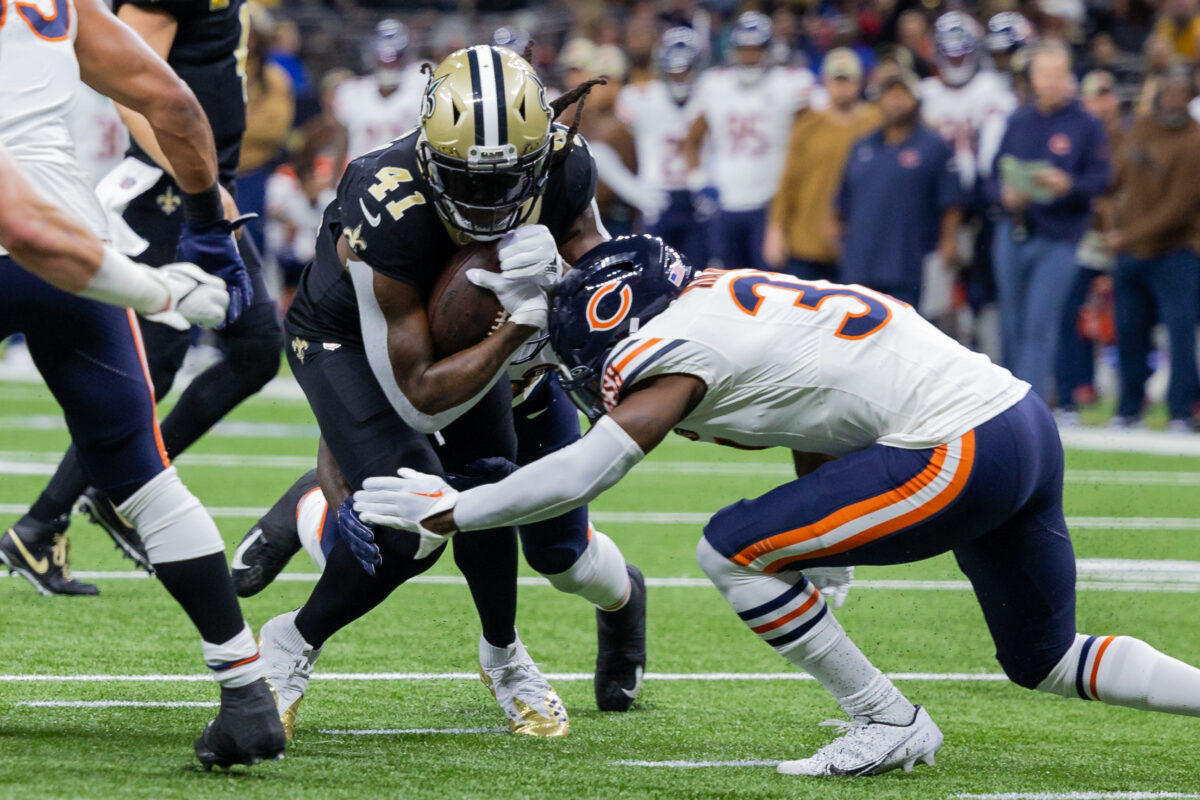 Alvin Kamara by the numbers against Chicago