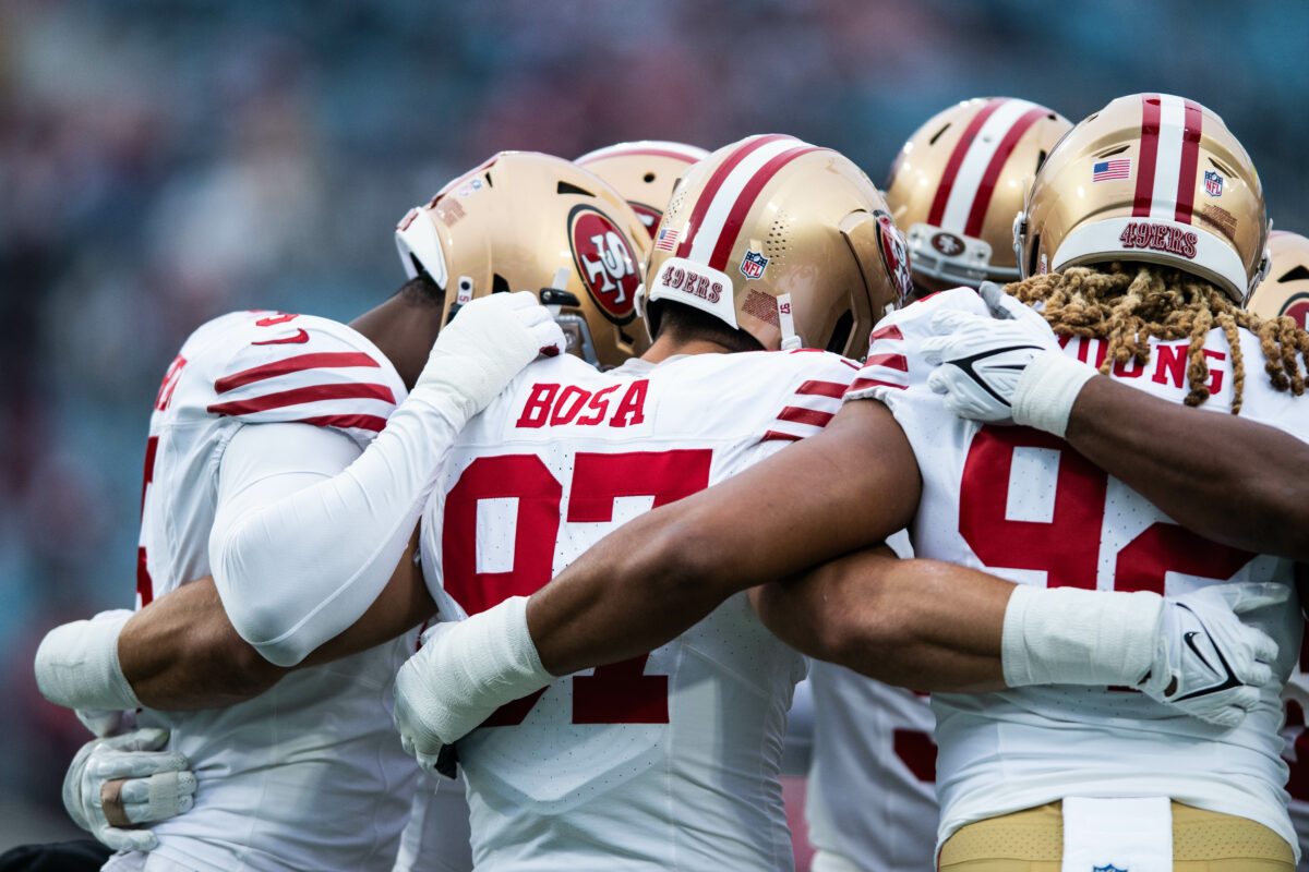 Watch: Chase Young and Nick Bosa combine for sack fumble vs. Jags’ Trevor Lawerence