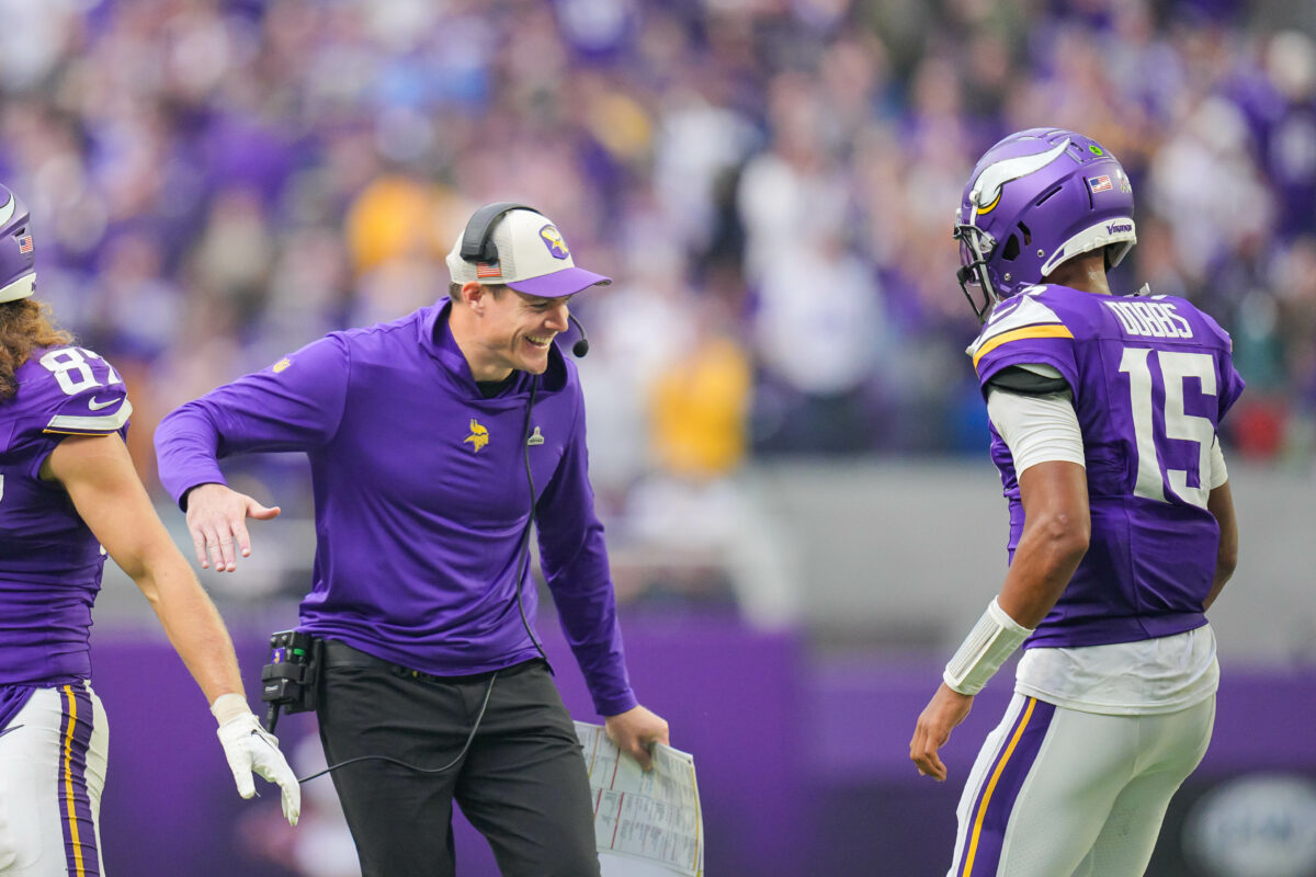 Vikings coach Kevin O’Connell was lost for words at how impressive Joshua Dobbs was on touchdown vs. Saints