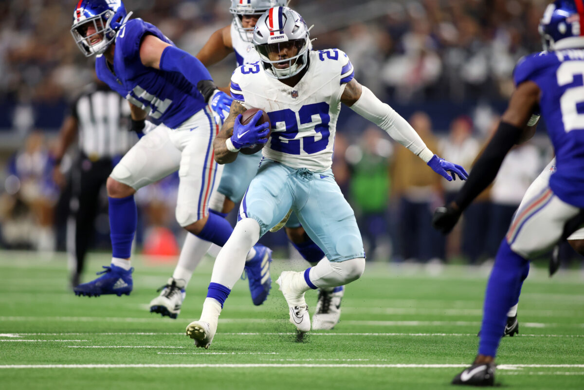 Reports: Cowboys RB Rico Dowdle downgraded to questionable for Week 11 at Carolina