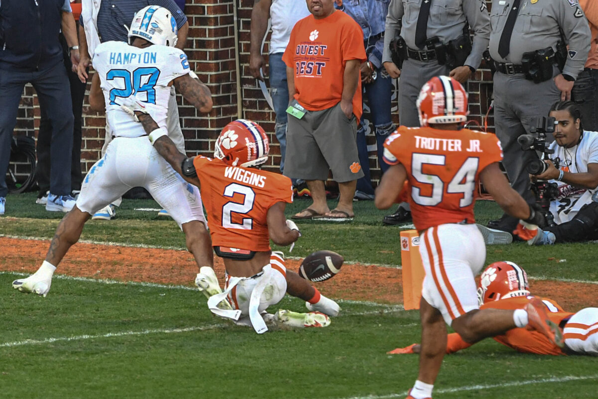 Social media reacts: Nate Wiggins makes an incredible effort play to stop a North Carolina touchdown