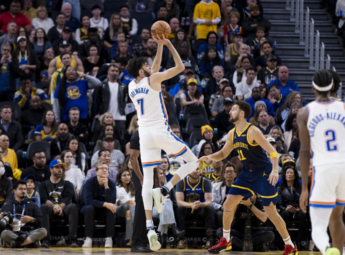 NBA Twitter reacts to Chet Holmgren’s career night vs. Warriors: ‘He’s the Rookie of the Year’