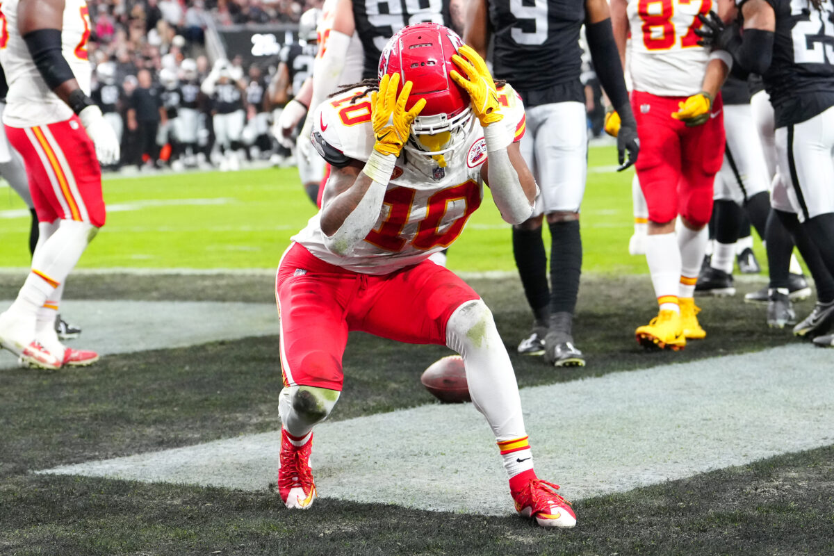 WATCH: Chiefs RB Isiah Pacheco scores second TD vs. Raiders in Week 12