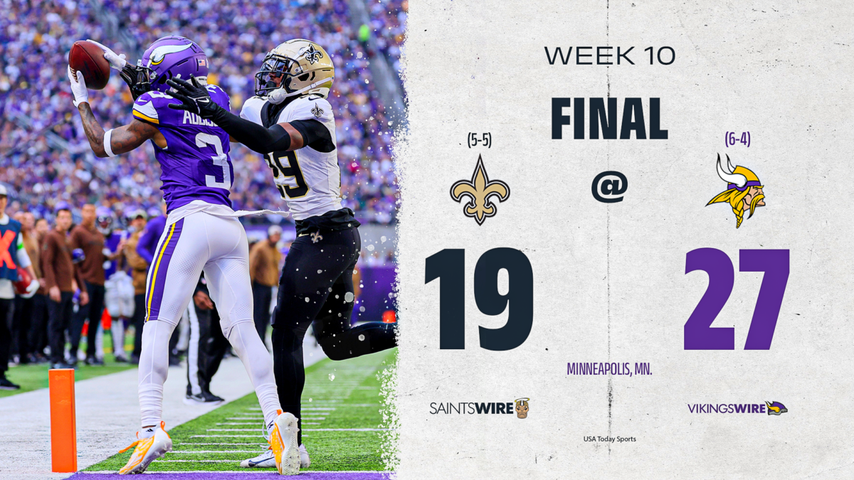 What went right, what went wrong in Saints’ Week 10 loss to the Vikings