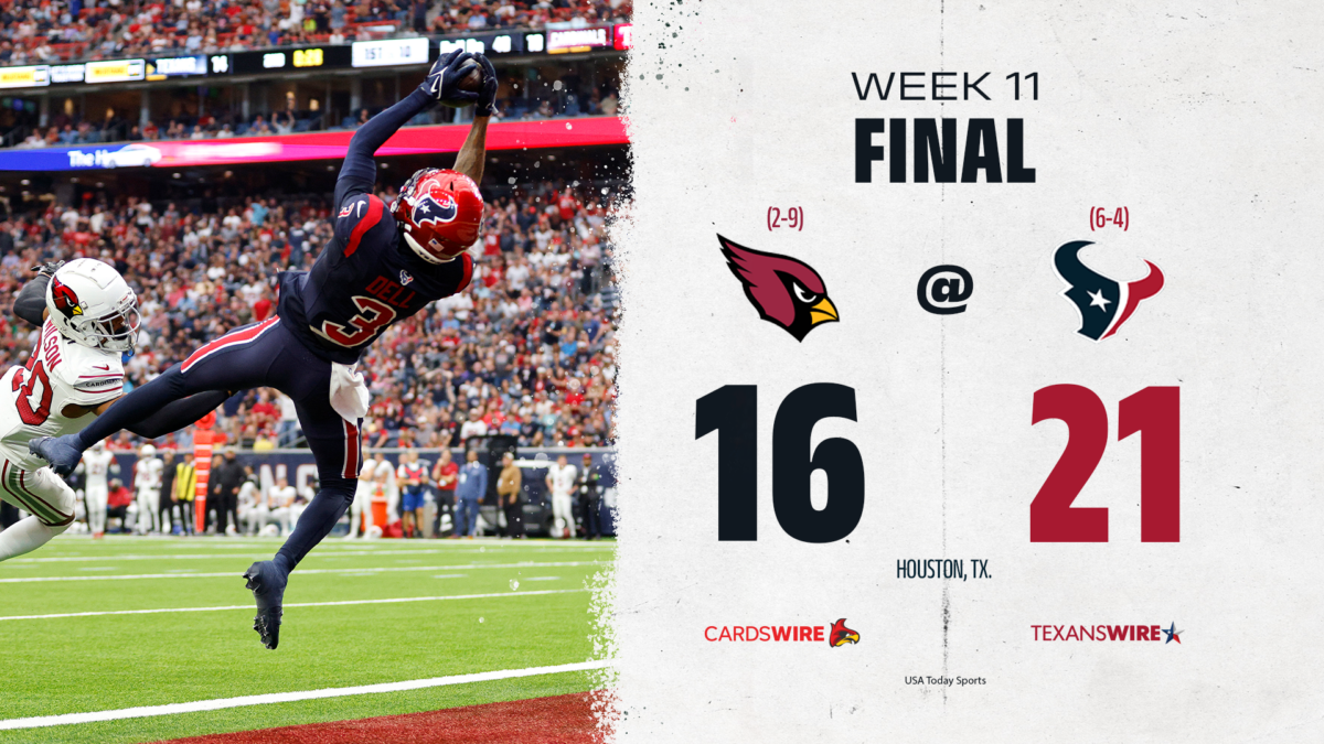 Texans vs. Cardinals live blog: 21-16 Houston, FINAL