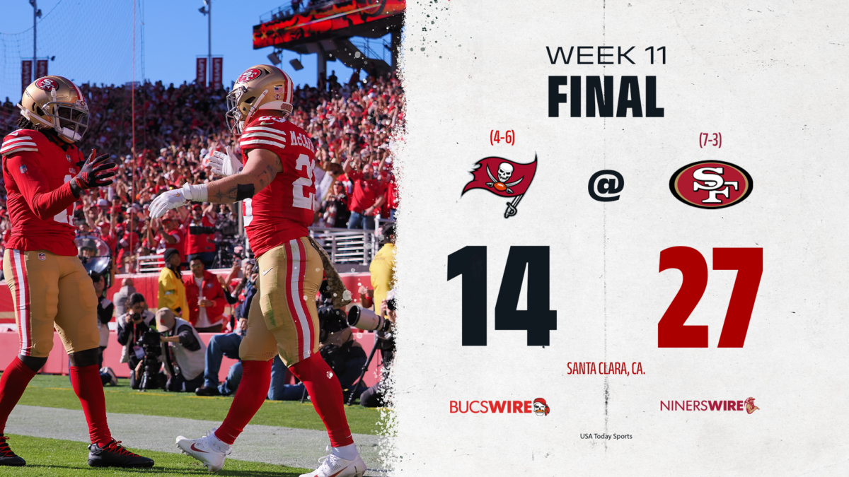 Niners outmatch the Bucs 27-14 in Week 11