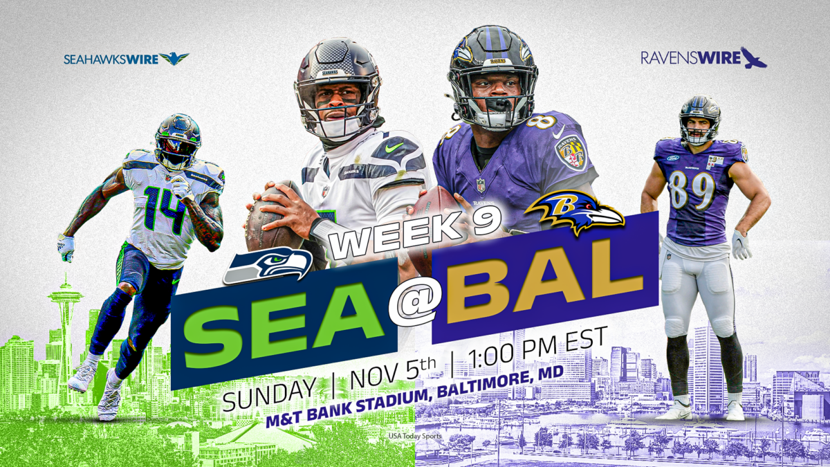 TV map, game day info for Seahawks’ Week 9 matchup with Ravens