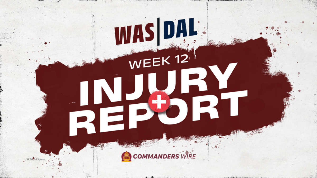 Commanders’ Week 12 injury report vs. Cowboys