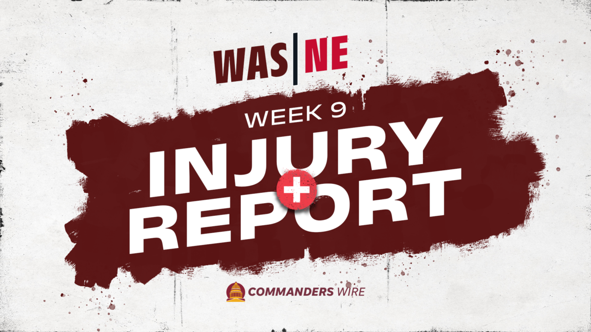 Commanders vs. Patriots: Week 9 final injury report