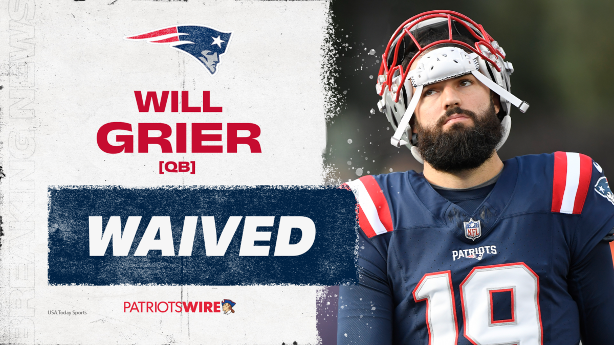 Patriots waive QB Will Grier, ahead of Week 12 matchup vs Giants