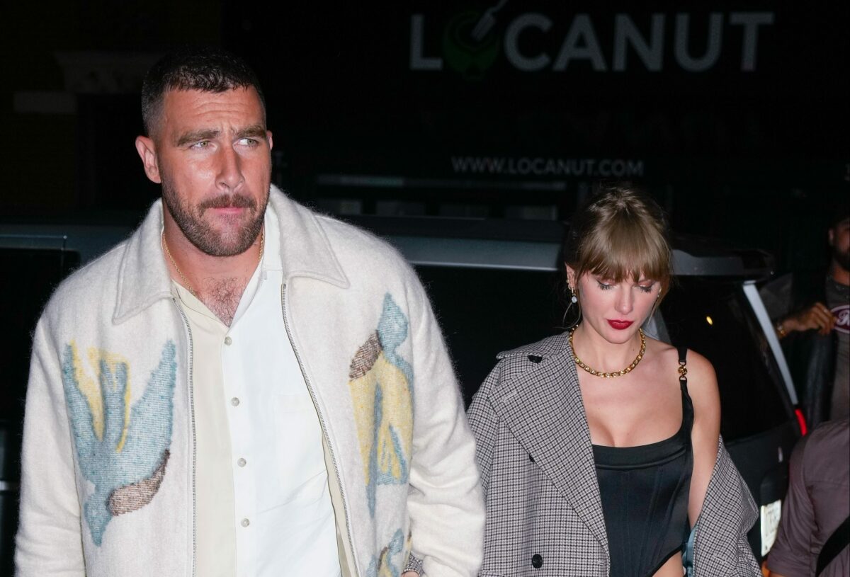 Taylor Swift ran and kissed Travis Kelce at her Eras Tour concert stop in Argentina