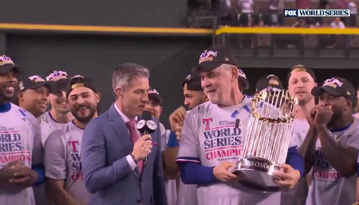 Bruce Bochy’s recliner joke perfectly summed up his journey to a Rangers World Series win