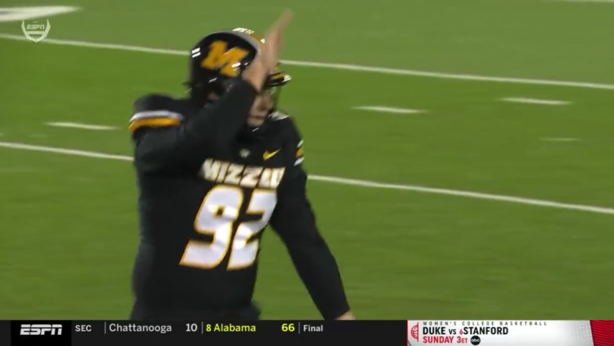 Missouri kicker Harrison Mevis trolled Florida with the Chomp after hitting game-winning FG