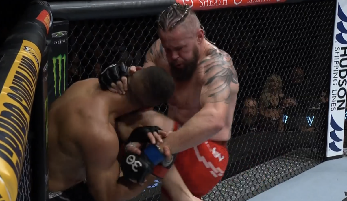 UFC Fight Night 231 video: Nicolas Dalby upsets unbeaten Gabriel Bonfim with violent flurry