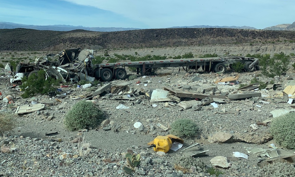 Truck crash in Death Valley involves bees, stings for several people