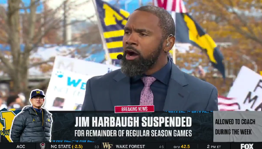 Charles Woodson dropped an expletive on Big Noon Kickoff while defending Michigan, Jim Harbaugh