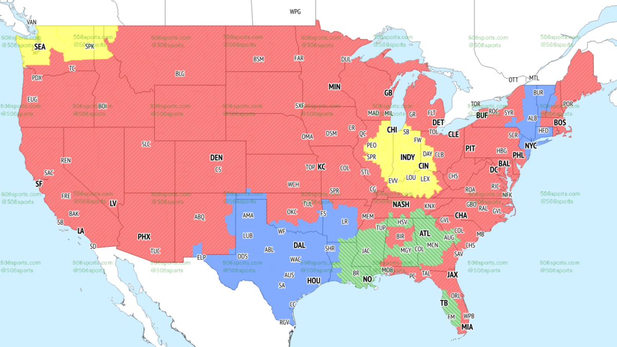 NFL Week 17 coverage maps
