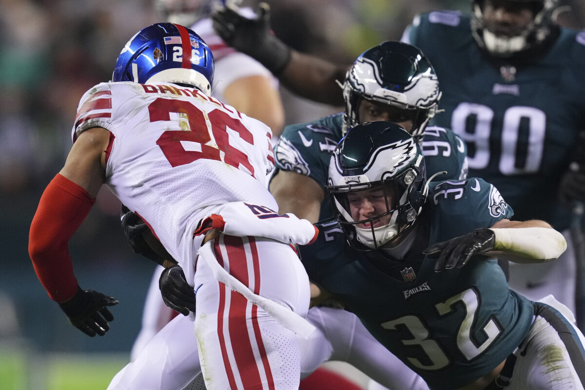Eagles’ game-day roster for Christmas Day matchup vs. Giants