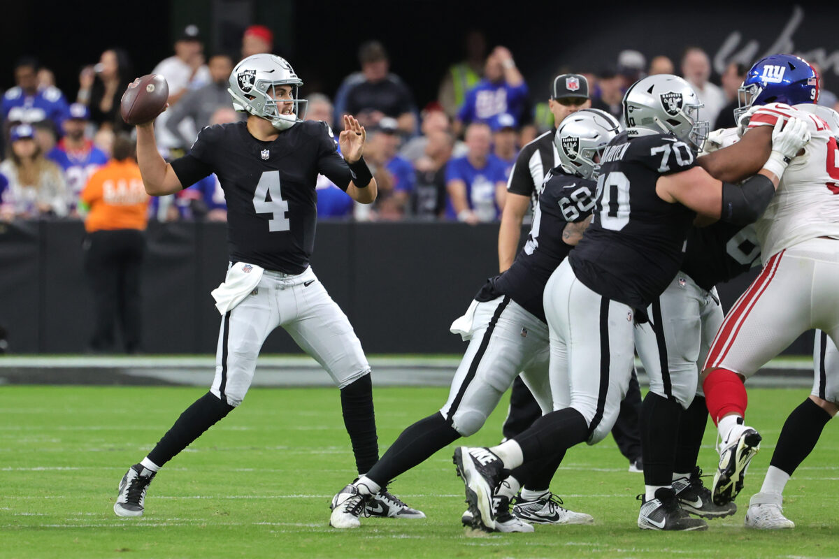 Aidan O’Connell to remain Raiders starting QB Thursday night vs. Chargers